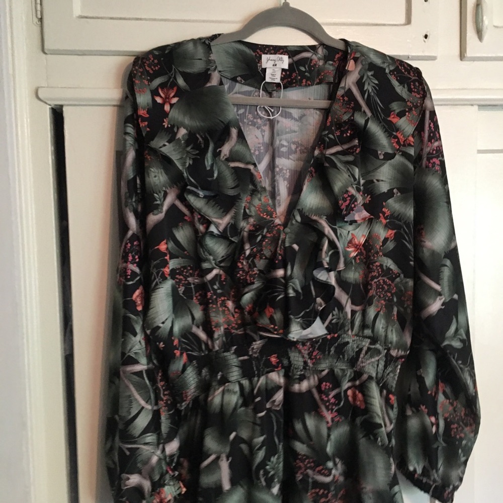 Johanna Ortiz x H&M palm greens flounce dress size Large - Picture 7 of 16